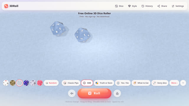 3DRoll – Crystal D20s